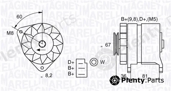 Magneti Marelli 054022384010 — Alternator