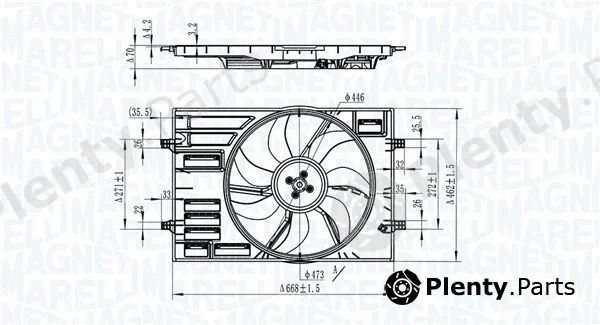 Magneti Marelli 069422828010 — Fan, engine cooling