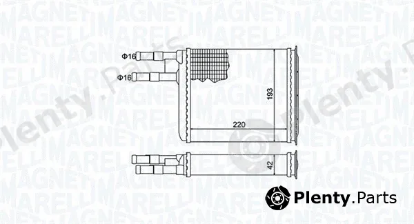 Magneti Marelli 350218401000 — Heat Exchanger, interior heating