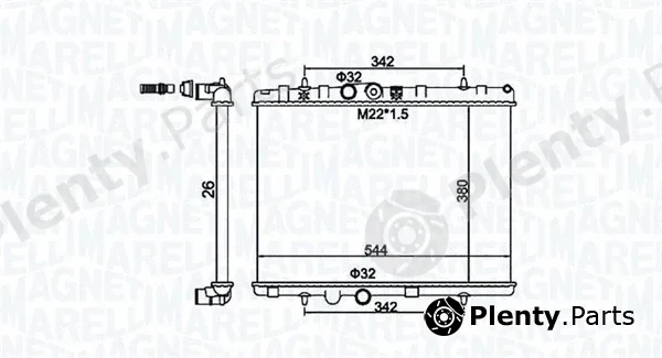 Magneti Marelli 350213156100 — Radiator, engine cooling