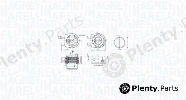 Magneti Marelli 350300001900 — Oil Cooler, engine oil