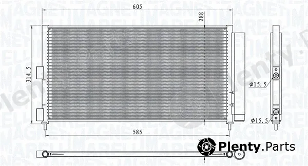Magneti Marelli 350203881000 — Condenser, air conditioning