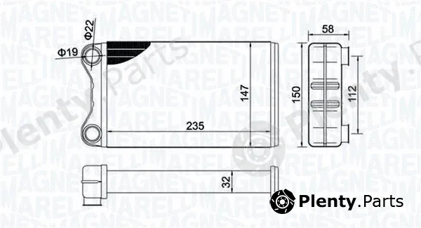 Magneti Marelli 350218424000 — Heat Exchanger, interior heating