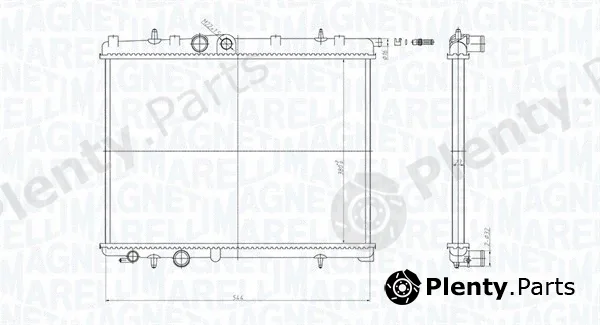Magneti Marelli 350213180500 — Radiator, engine cooling