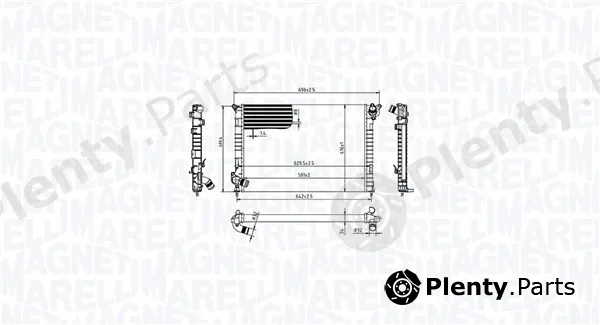 Magneti Marelli 350213212700 — Radiator, engine cooling