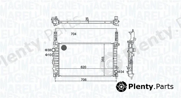 Magneti Marelli 350213162900 — Radiator, engine cooling