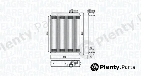 Magneti Marelli 350218471000 — Heat Exchanger, interior heating
