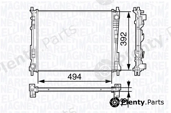 Magneti Marelli 350213132100 — Radiator, engine cooling