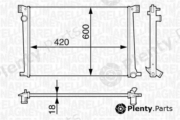 Magneti Marelli 350213128100 — Radiator, engine cooling