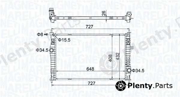 Magneti Marelli 350213207200 — Radiator, engine cooling