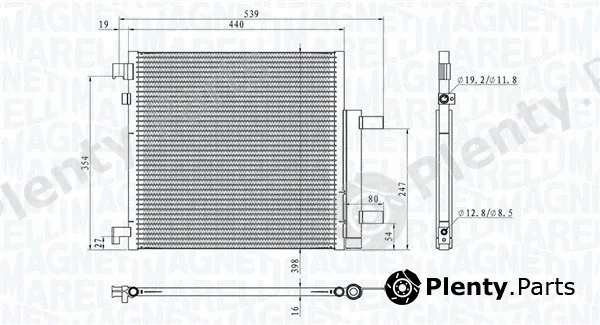 Magneti Marelli 350203908000 — Condenser, air conditioning
