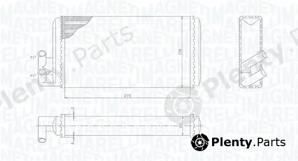 Magneti Marelli 350218403000 — Heat Exchanger, interior heating