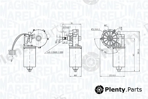 Magneti Marelli 064373100010 — Wiper Motor