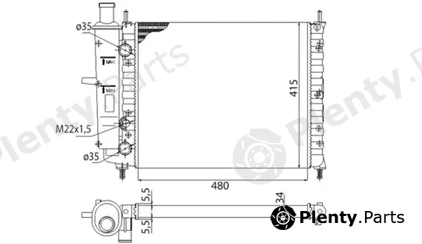 Magneti Marelli 350213151003 — Radiator, engine cooling