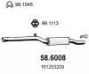 ASSO 58.6008 (586008) Middle Silencer