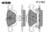ICER 181989 Brake Pad Set, disc brake
