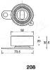 ASHIKA 45-02-208 (4502208) Tensioner, timing belt