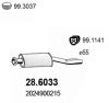 ASSO 28.6033 (286033) Middle Silencer