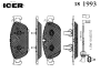 ICER 181993 Brake Pad Set, disc brake