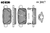 ICER 182017 Brake Pad Set, disc brake