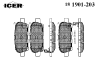 ICER 181901-203 (181901203) Brake Pad Set, disc brake