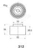 JAPANPARTS BE-312 (BE312) Tensioner, timing belt