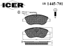 ICER 181445-701 (181445701) Brake Pad Set, disc brake