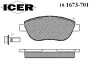 ICER 181673-701 (181673701) Brake Pad Set, disc brake
