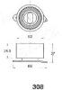 ASHIKA 45-03-308 (4503308) Tensioner, timing belt