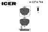 ICER 181274-704 (181274704) Brake Pad Set, disc brake