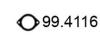 ASSO 99.4116 (994116) Gasket, exhaust pipe