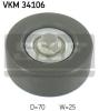 SKF VKM34106 Deflection/Guide Pulley, v-ribbed belt