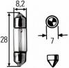 HELLA 8GM002094-241 (8GM002094241) Bulb; Bulb, indicator; Bulb, stop light; Bulb, position-/outline lamp