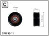 CAFFARO 90-11 (9011) Deflection/Guide Pulley, v-ribbed belt