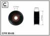 CAFFARO 99-00 (9900) Deflection/Guide Pulley, v-ribbed belt