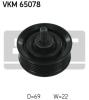 SKF VKM65078 Deflection/Guide Pulley, v-ribbed belt