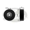 GATES T36135 Deflection/Guide Pulley, v-ribbed belt