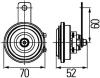 HELLA 3AL922195-021 (3AL922195021) Air Horn