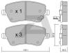 AISIN BPOP-1008 (BPOP1008) Brake Pad Set, disc brake