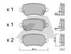 AISIN BPOP-2001 (BPOP2001) Brake Pad Set, disc brake