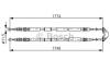BOSCH 1987477163 Cable, parking brake