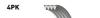 GATES 4PK1195 V-Ribbed Belts