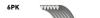GATES 6PK2245ES V-Ribbed Belts