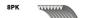 GATES 8PK2465 V-Ribbed Belts