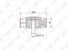 LYNXauto PB-7165 (PB7165) Deflection/Guide Pulley, v-ribbed belt