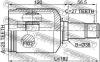 FEBEST 1611-169CVTLH (1611169CVTLH) Joint, drive shaft