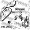 FEBEST "0490-CX6A" (0490CX6A) Belt Tensioner, v-ribbed belt