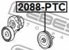 FEBEST 2088-PTC (2088PTC) Deflection/Guide Pulley, v-ribbed belt