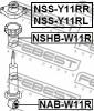 FEBEST NAB-W11R (NABW11R) Bush, shock absorber