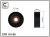 CAFFARO 101-00 (10100) Deflection/Guide Pulley, v-ribbed belt